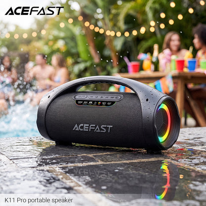 Přenosný Bluetooth reproduktor Acefast K11 Pro, 102W, RGB, TWS, vodotěsný, černý