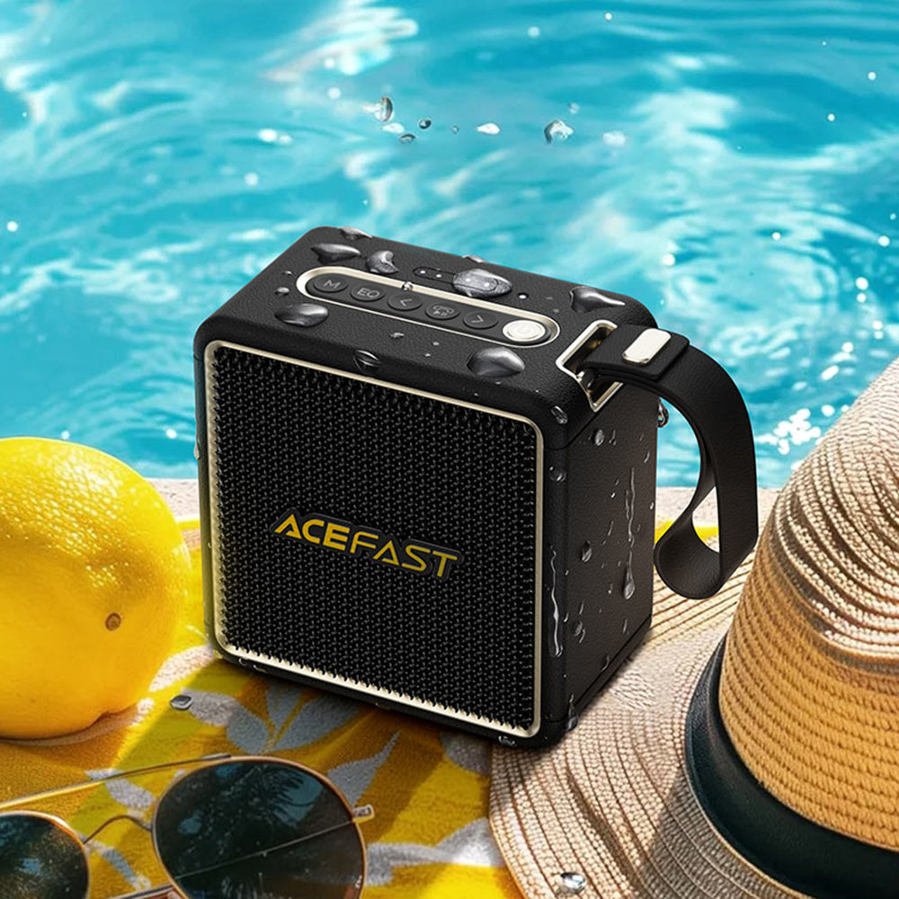 Přenosný Bluetooth reproduktor Acefast K3 Nano, 1 x 30W - 1 x 16W, RGB, Vodotěsný, Černý