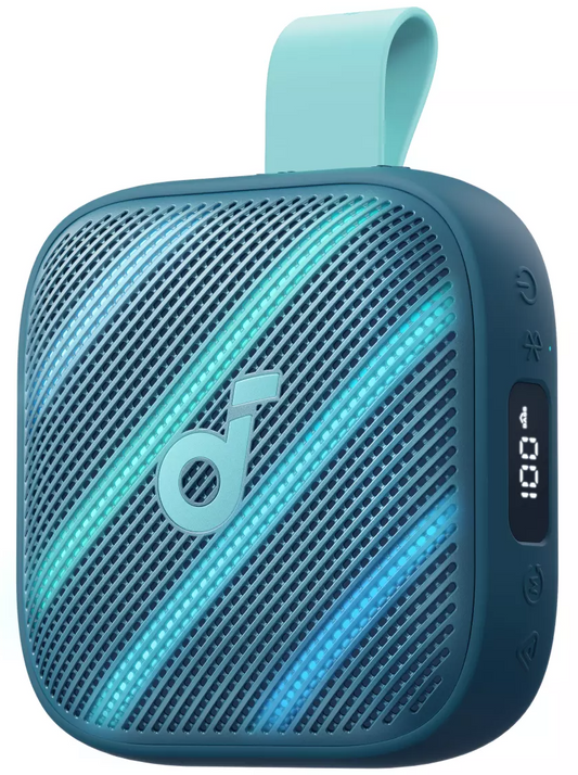 Přenosný Bluetooth reproduktor Anker SoundCore Boom Go 3i, 15W, TWS, RGB, vodotěsný, modrý, znovu zabalený D5103030