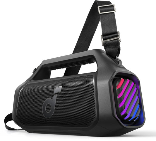Přenosný Bluetooth reproduktor Anker SoundCore Boom 2 Plus Nová verze, 140W, TWS, RGB, Vodotěsný, Černý A3134012