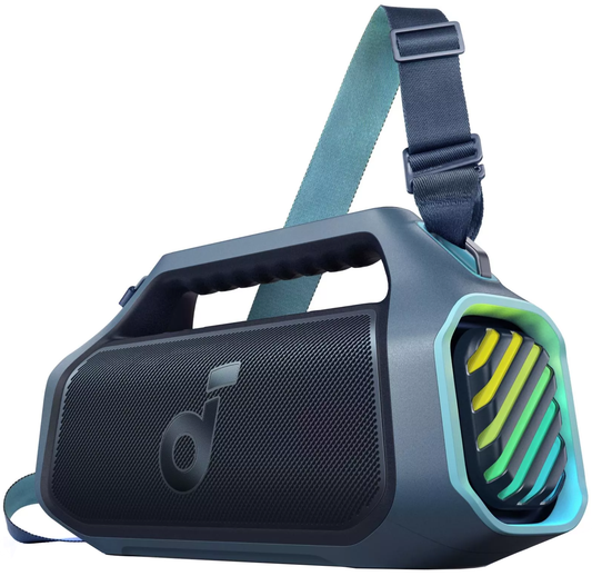 Přenosný Bluetooth reproduktor Anker SoundCore Boom 2 Plus Nová verze, 140W, TWS, RGB, vodotěsný, modrý A3134032