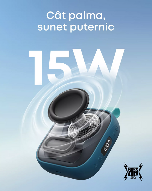 Přenosný Bluetooth reproduktor Anker SoundCore Boom Go 3i, 15W, TWS, RGB, vodotěsný, modrý, znovu zabalený D5103030