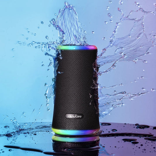 Přenosný reproduktor Bluetooth Anker SoundCore Flare 2, 20 W, RGB, vodotěsný, černý A3165G11