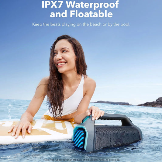 Přenosný Bluetooth reproduktor Anker SoundCore Boom 2 Plus, 140W, TWS, RGB, vodotěsný, modrý A3134031