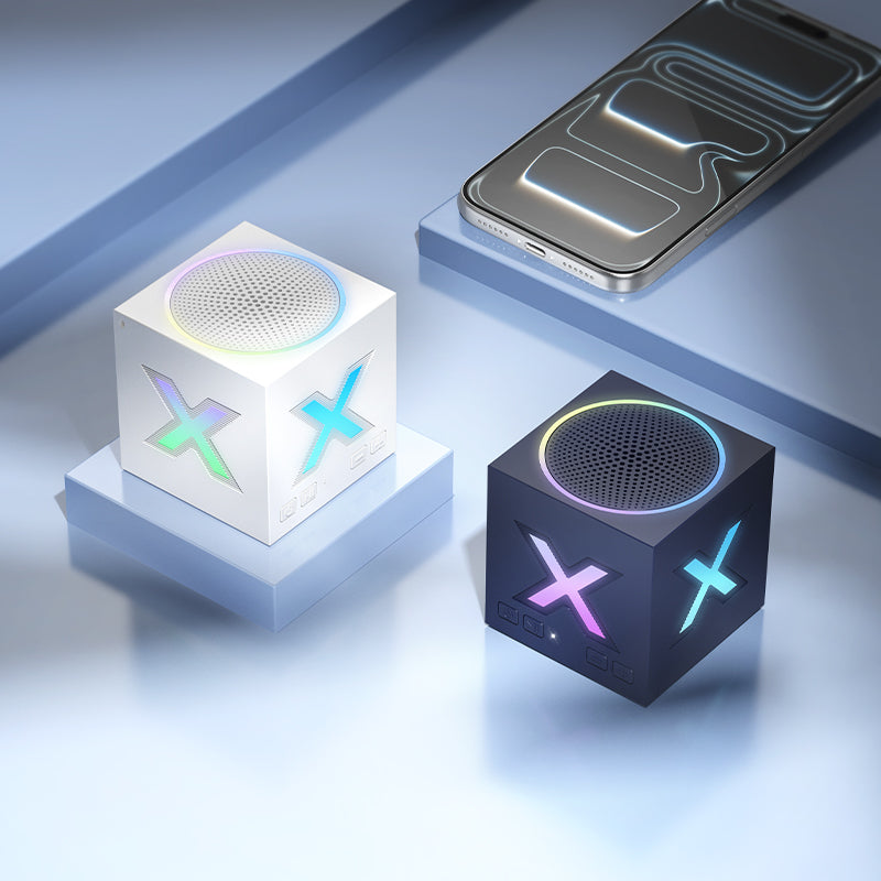 Přenosný Bluetooth reproduktor Borofone BR101 Rubik, 5W, TWS, RGB, modrý