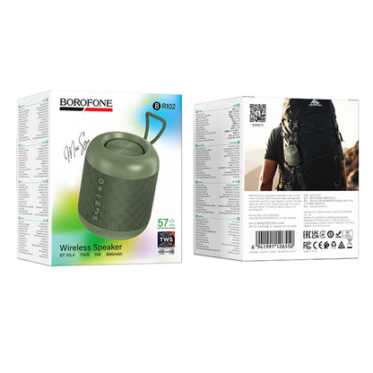 Přenosný Bluetooth reproduktor Borofone BR102 Gratificado, 5W, TWS, zelený