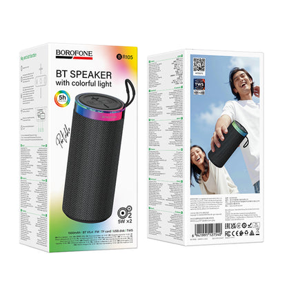 Přenosný Bluetooth reproduktor Borofone BR105 Loud, 10W, TWS, RGB, šedý