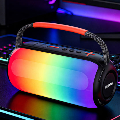Přenosný Bluetooth reproduktor Dudao Y21, 2 x 5W, TWS, RGB, černý