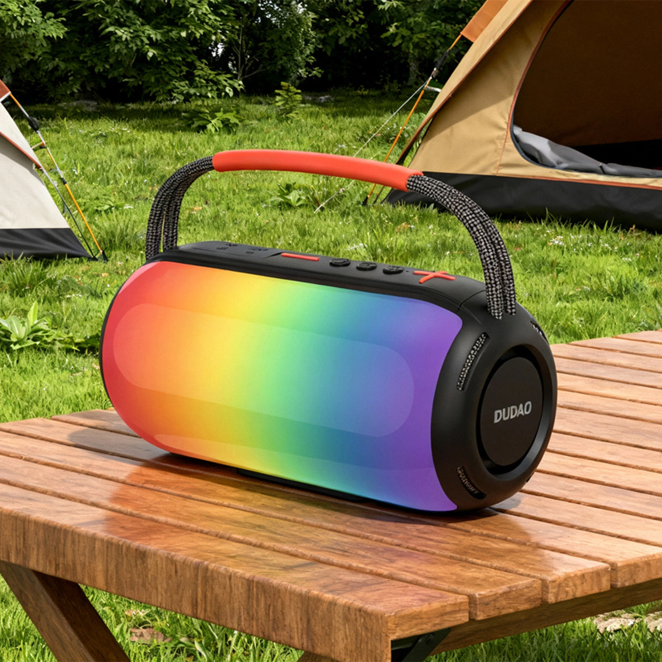 Přenosný Bluetooth reproduktor Dudao Y21, 2 x 5W, TWS, RGB, černý