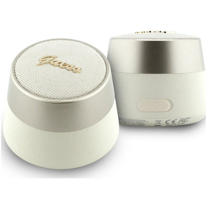 Přenosný Bluetooth reproduktor Guess Script Metal Logo, 5W, TWS, Zlatý