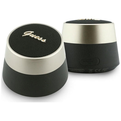 Přenosný Bluetooth reproduktor Guess Script Metal Logo, 5W, TWS, černý