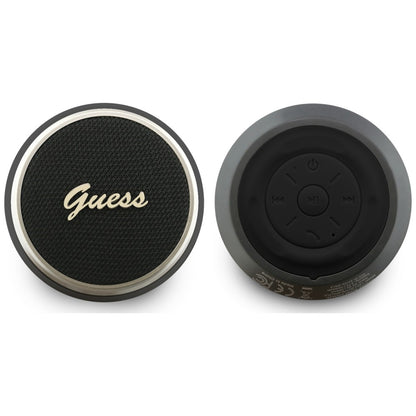 Přenosný Bluetooth reproduktor Guess Script Metal Logo, 5W, TWS, černý
