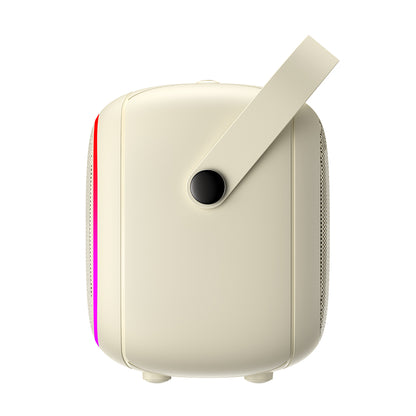 Přenosný Bluetooth reproduktor HAVIT SK818BT Karaoke, 5W, RGB, voděodolný, béžový