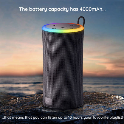 Přenosný Bluetooth reproduktor HAVIT SK833BT, 2 x 10W, RGB, voděodolný, černý