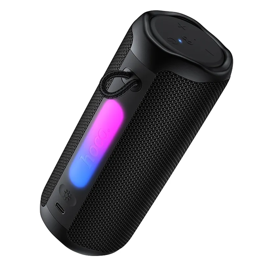 Přenosný Bluetooth reproduktor HOCO HC50, 8W, TWS, RGB, vodotěsný, černý
