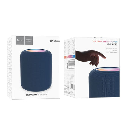 Přenosný Bluetooth reproduktor HOCO HC30, 5W, TWS, RGB, Modrý
