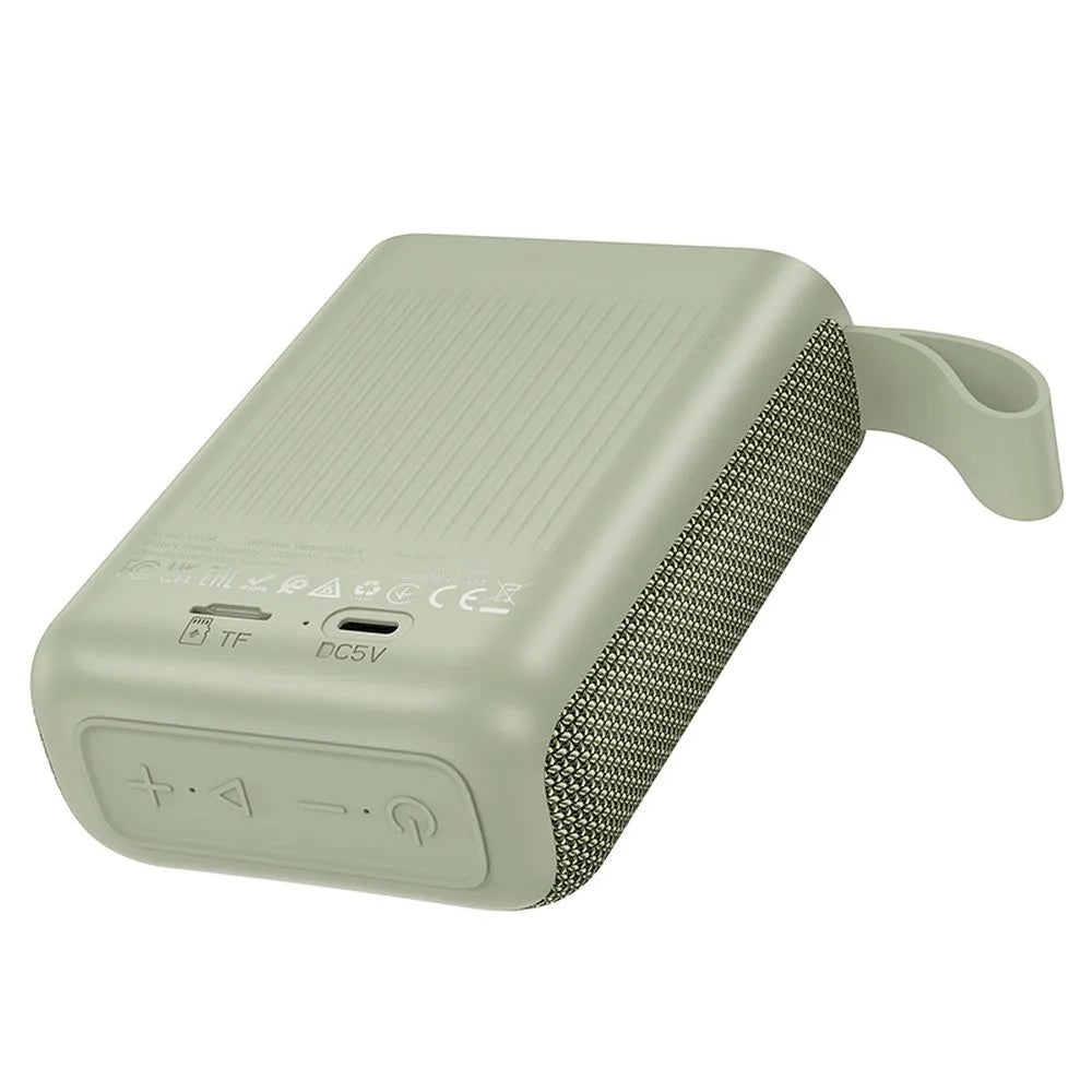 Přenosný Bluetooth reproduktor HOCO HC34, 5W, TWS, voděodolný, zelený
