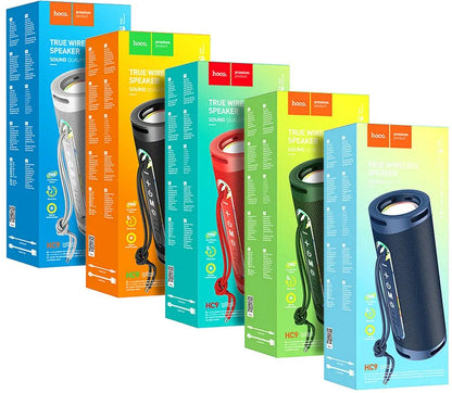 Přenosný Bluetooth reproduktor HOCO HC9 Dazzling Pulse Sports, 10W, TWS, RGB, Modrý