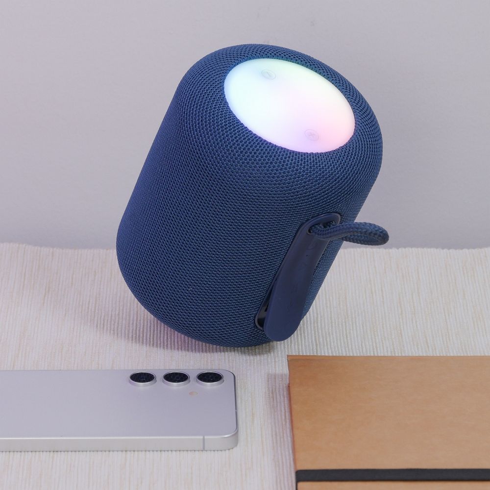 Přenosný Bluetooth reproduktor HOCO HC30, 5W, TWS, RGB, Modrý