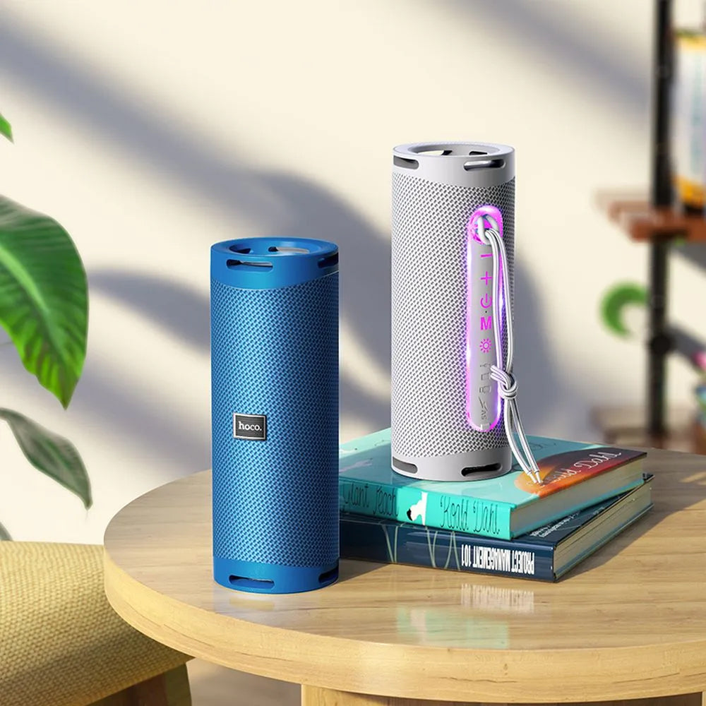 Přenosný Bluetooth reproduktor HOCO HC9 Dazzling Pulse Sports, 10W, TWS, RGB, Modrý