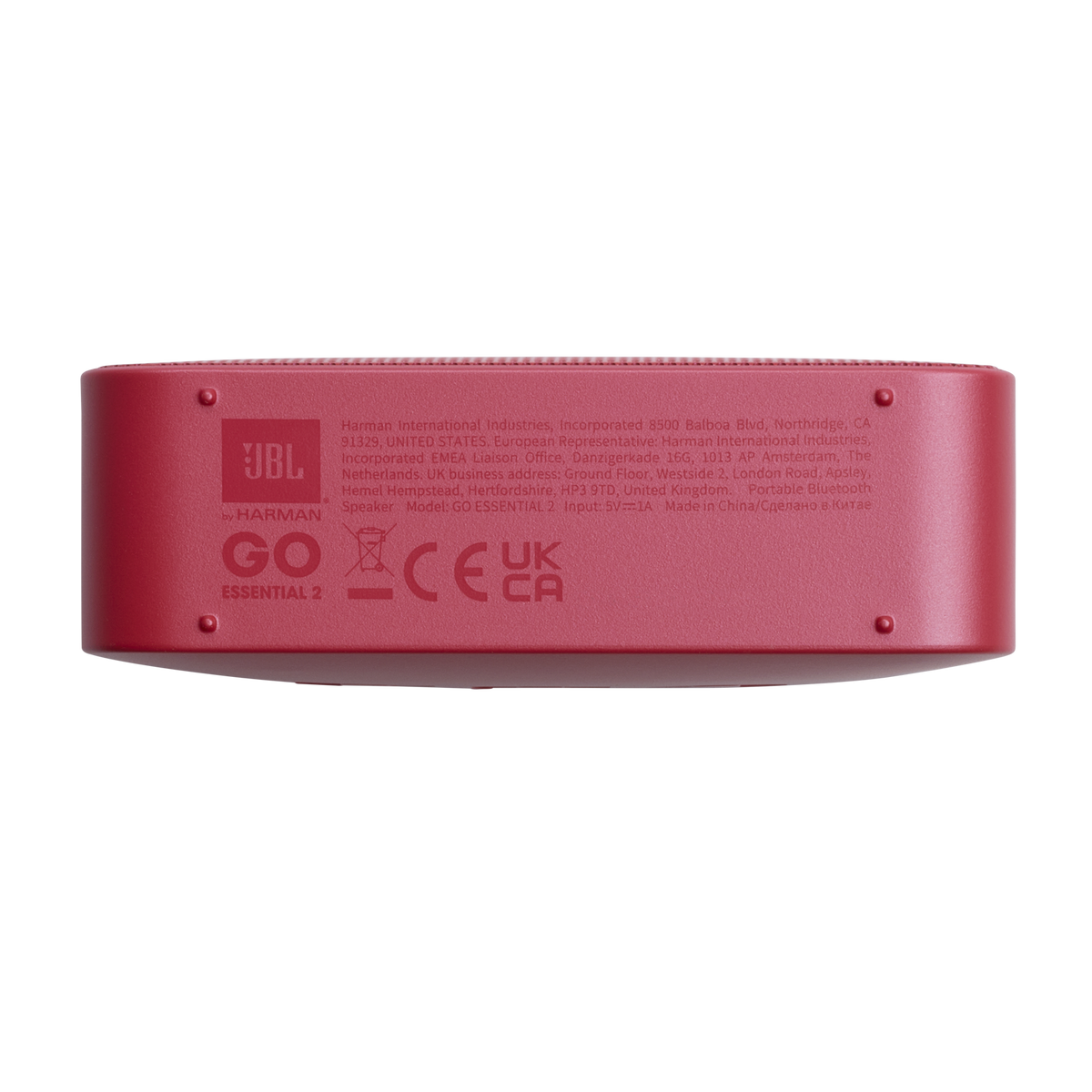 Přenosný Bluetooth reproduktor JBL Go Essential 2, 3.1W, Pro Sound, Voděodolný, Červený JBLGOES2REDCN