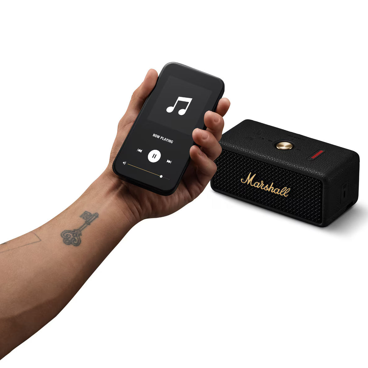 Přenosný Bluetooth reproduktor Marshall Emberton II, 20W, vodotěsný, černo-zlatý