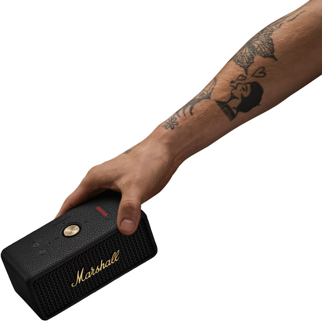 Přenosný Bluetooth reproduktor Marshall Emberton II, 20W, vodotěsný, černo-zlatý
