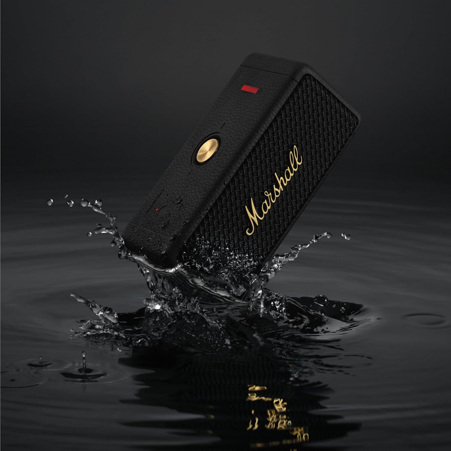 Přenosný Bluetooth reproduktor Marshall Emberton II, 20W, vodotěsný, černo-zlatý