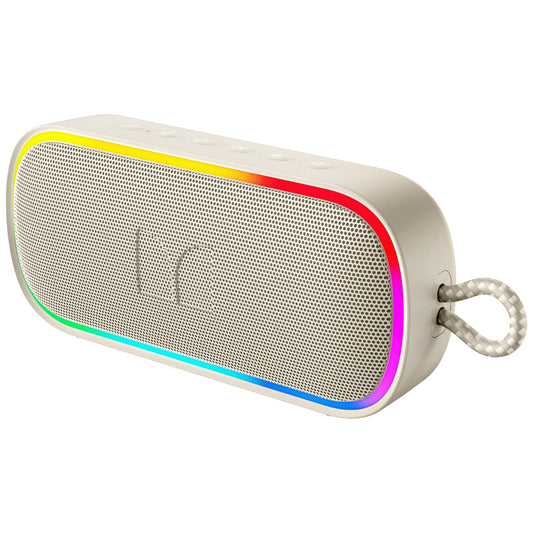 Přenosný Bluetooth reproduktor Monster S150 Plus, 40W, TWS, RGB, vodotěsný, světle krémový