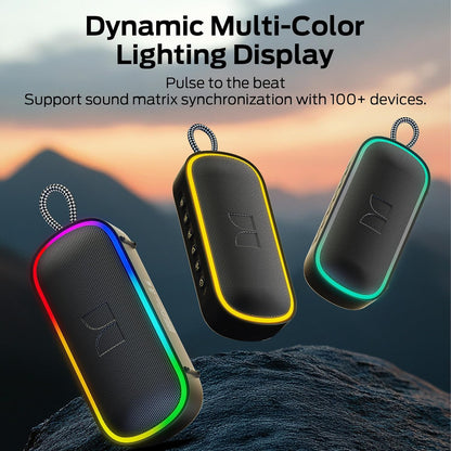 Přenosný Bluetooth reproduktor Monster S150 Plus, 40W, TWS, RGB, vodotěsný, černý