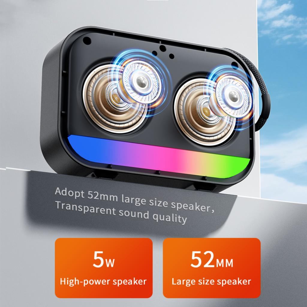 Přenosný Bluetooth reproduktor XO Design F66, 5W, RGB, černý