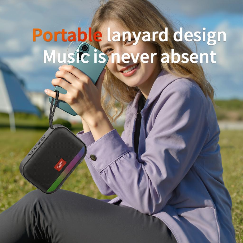 Přenosný Bluetooth reproduktor XO Design F66, 5W, RGB, černý