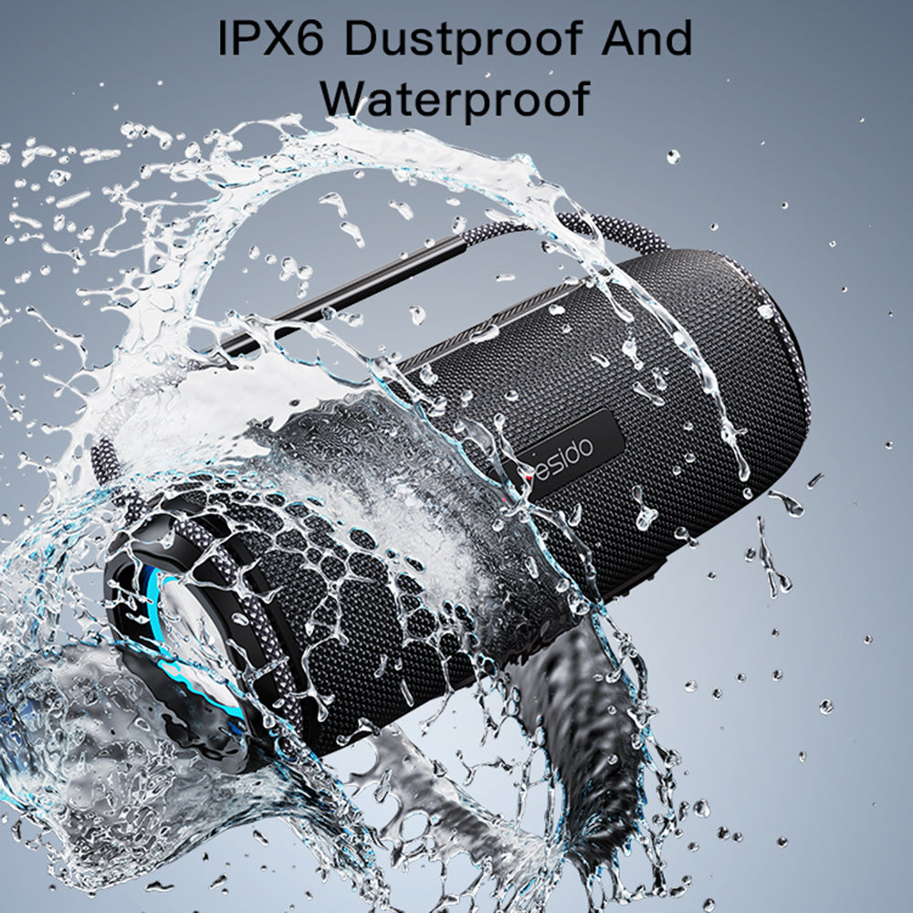 Přenosný Bluetooth reproduktor Yesido YSW11, 40W, RGB, voděodolný, černý