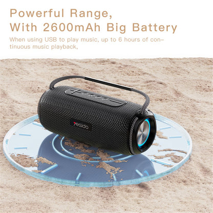 Přenosný Bluetooth reproduktor Yesido YSW11, 40W, RGB, voděodolný, černý