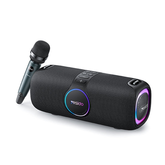 Bluetooth reproduktor Yesido YSW21 Karaoke, 120W, RGB, vodotěsný, černý