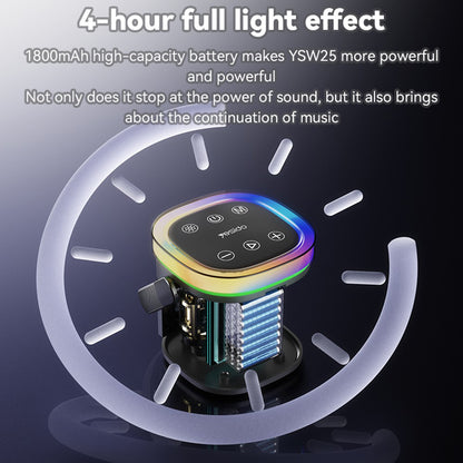 Přenosný Bluetooth reproduktor Yesido YSW25, 5W, RGB, černý