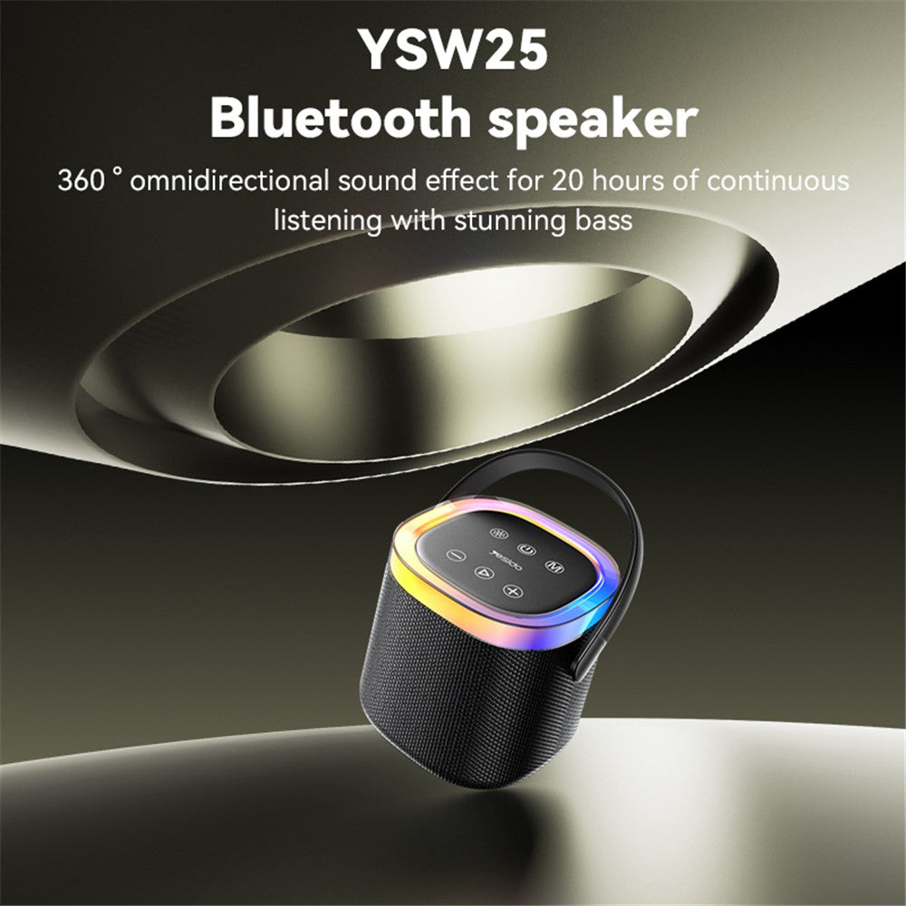 Přenosný Bluetooth reproduktor Yesido YSW25, 5W, RGB, černý
