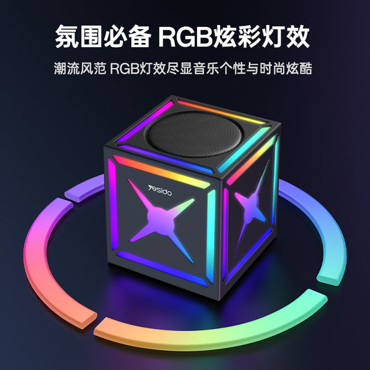 Bluetooth reproduktor Yesido YSW34, 8W, RGB, černý