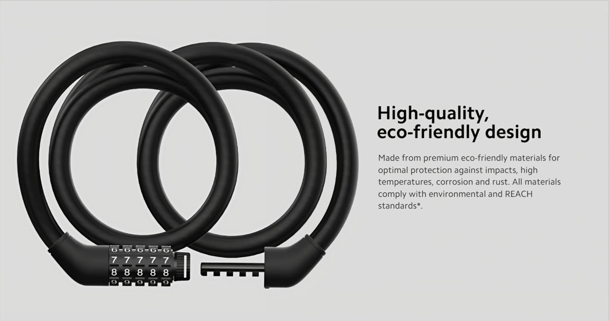 Xiaomi Zámkový Kabel pro Elektrickou Koloběžku, Černý BHR6751GL