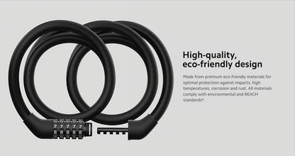 Xiaomi Zámkový Kabel pro Elektrickou Koloběžku, Černý BHR6751GL