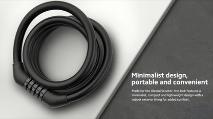 Xiaomi Zámkový Kabel pro Elektrickou Koloběžku, Černý BHR6751GL