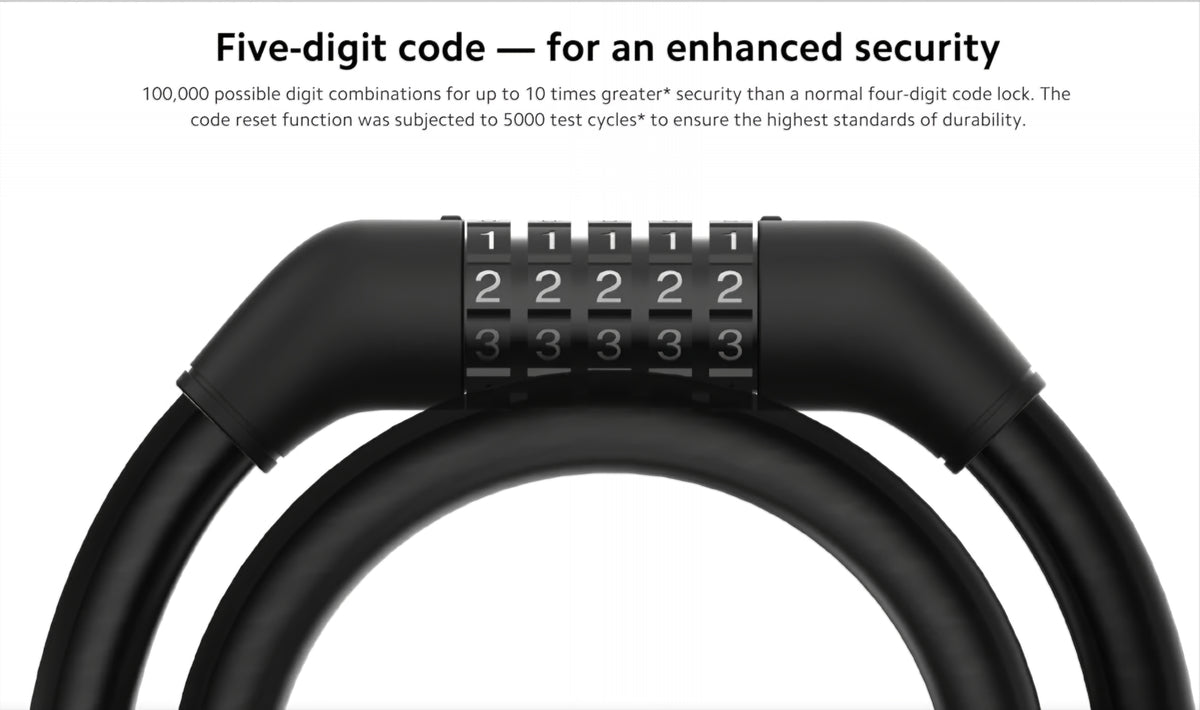 Xiaomi Zámkový Kabel pro Elektrickou Koloběžku, Černý BHR6751GL