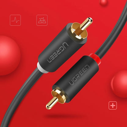 Audio kabel UGREEN AV104, 2 x RCA - 2 x RCA, 5m, černý