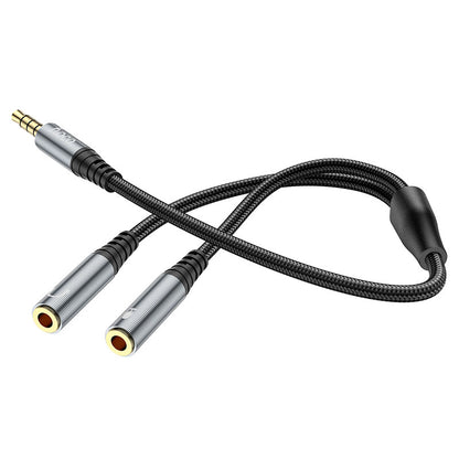 Audio adaptér 3.5mm - 2 x 3.5mm HOCO UPA21-2, 0.25m, Černý