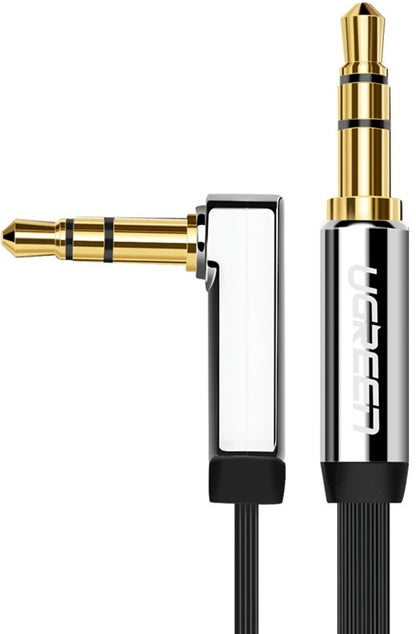 Audio kabel 3.5mm - 3.5mm UGREEN AV119 Angled, 2m, Černý