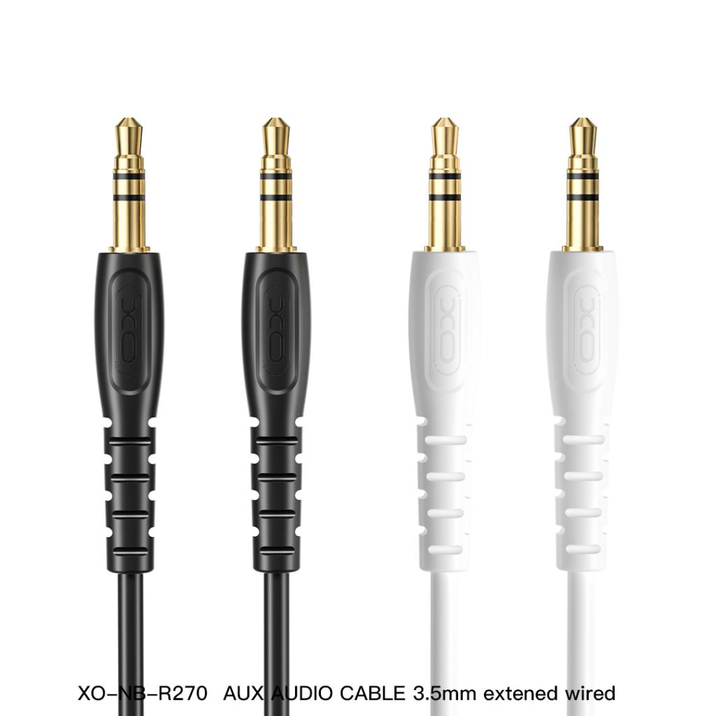 Audio kabel 3.5mm - 3.5mm XO Design NB-R270, 1m, Černý
