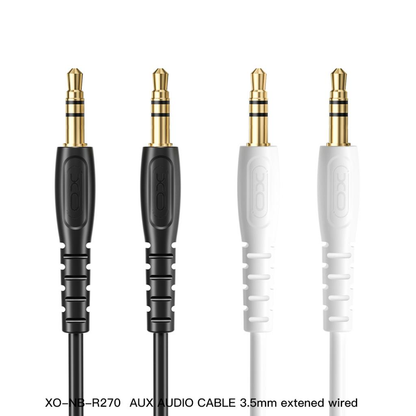 Audio kabel 3.5mm - 3.5mm XO Design NB-R270, 1m, Černý