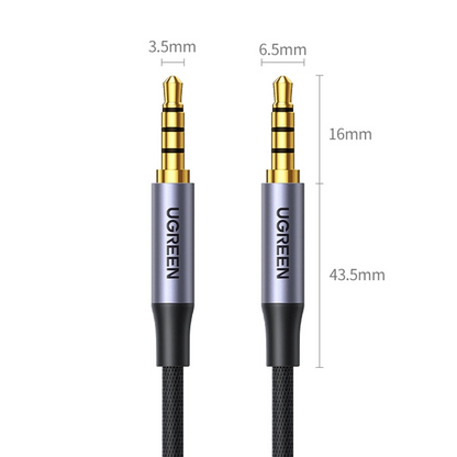 Audio kabel 3,5 mm - 3,5 mm UGREEN AV183, 1,5 m, černý