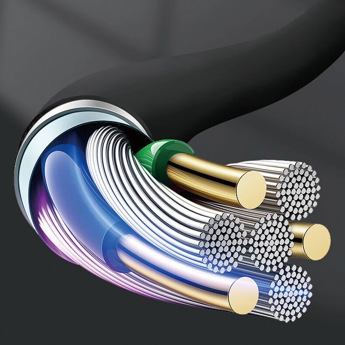 Audio kabel 3,5 mm - 3,5 mm Dudao L12s, 1 m, černý