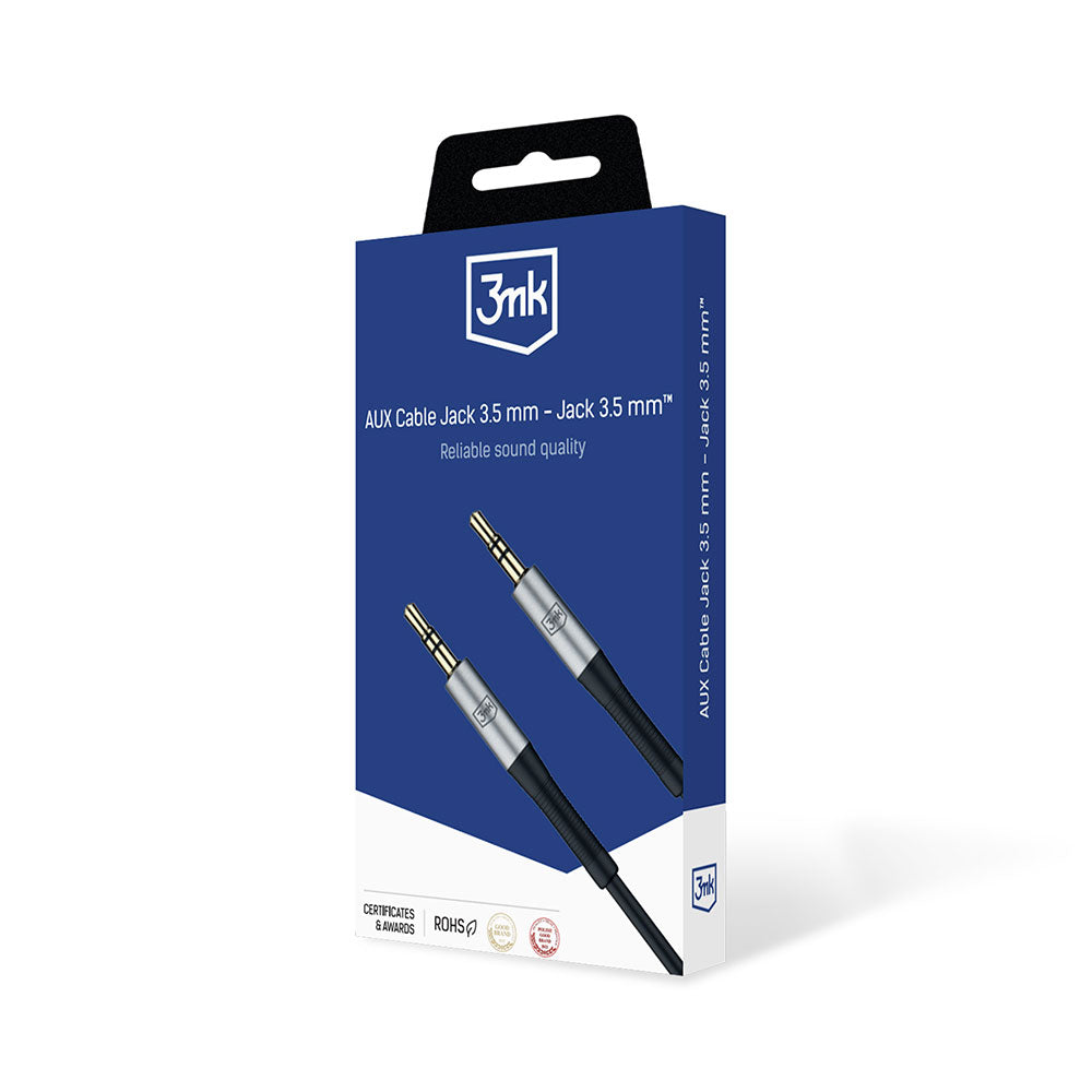 Audio kabel 3,5 mm - 3,5 mm 3MK, 1 m, černý